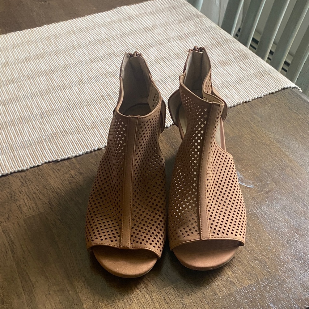 Dress Barn Brown Perforated Sandals